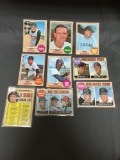 9 Card Lot of 1968 Topps Vintage Baseball Cards from Huge Collection