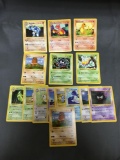 15 Card Lot of 1999 Pokemon Base Set Shadowless Trading Cards from Huge Collection