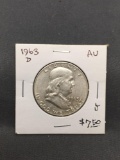 1963-D United States Franklin Silver Half Dollar - 90% Silver Coin from Estate