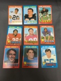 9 Card Lot of Vintage 1971 Topps Football Cards from Massive Collection