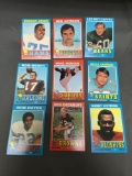 9 Card Lot of Vintage 1971 Topps Football Cards from Massive Collection