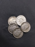 5 Count Lot of United States Roosevelt Dimes - 90% Silver - From Estate