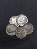 5 Count Lot of United States Roosevelt Dimes - 90% Silver - From Estate