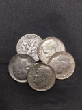 5 Count Lot of United States Roosevelt Dimes - 90% Silver - From Estate