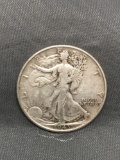 1943 United States Walking Liberty Half Dollar - 90% Silver Coin