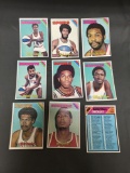 9 Card Lot of 1975-76 Topps Basketball Vintage Cards from HUGE Collection