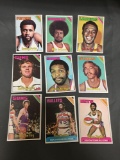 9 Card Lot of 1975-76 Topps Basketball Vintage Cards from HUGE Collection