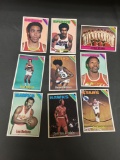 9 Card Lot of 1975-76 Topps Basketball Vintage Cards from HUGE Collection