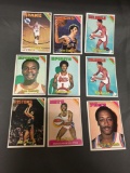 9 Card Lot of 1975-76 Topps Basketball Vintage Cards from HUGE Collection