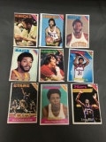 9 Card Lot of 1975-76 Topps Basketball Vintage Cards from HUGE Collection