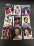 9 Card Lot of 1975-76 Topps Basketball Vintage Cards from HUGE Collection