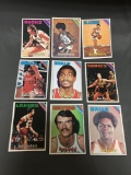 9 Card Lot of 1975-76 Topps Basketball Vintage Cards from HUGE Collection