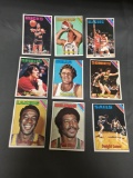 9 Card Lot of 1975-76 Topps Basketball Vintage Cards from HUGE Collection