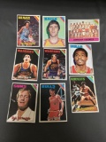 9 Card Lot of 1975-76 Topps Basketball Vintage Cards from HUGE Collection