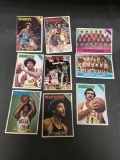 9 Card Lot of 1975-76 Topps Basketball Vintage Cards from HUGE Collection