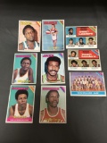 9 Card Lot of 1975-76 Topps Basketball Vintage Cards from HUGE Collection