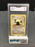 GMA Graded 1999 Pokemon Jungle #27 SNORLAX Rare Trading Card - NM 7