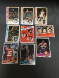 9 Card Lot of Vintage 1970's Basketball Cards with Stars and Hall of Famers from Estate