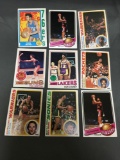 9 Card Lot of Vintage 1970's Basketball Cards with Stars and Hall of Famers from Estate