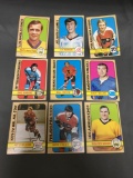 9 Card Lot of 1972-73 Topps Vintage Hockey Cards from Huge Collection