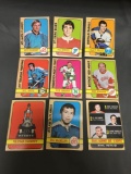 9 Card Lot of 1972-73 Topps Vintage Hockey Cards from Huge Collection