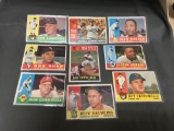 9 Card Lot of 1960 Topps Vintage Baseball Cards from Huge Collection