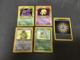 5 Card Lot of Vintage Pokemon Holofoil Rare Trading Cards from Huge Collection