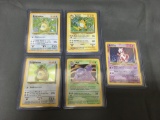 5 Card Lot of Vintage Pokemon Holofoil Rare Trading Cards from Huge Collection