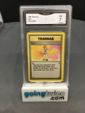 GMA Graded 1999 Pokemon Base Set Unlimited #75 LASS Trading Card - NM 7