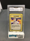 GMA Graded 2000 Pokemon Gym Heroes 1st Edition #121 BLAINE'S GAMBLE - NM+ 7.5