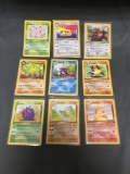 9 Count Lot of Vintage Pokemon 1st Edition Trading Cards From Huge Collection