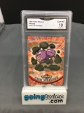 GMA Graded 2000 Topps Pokemon #110 WEEZING Trading Card - GEM MINT 10