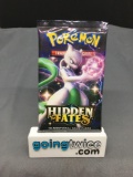 Factory Sealed Pokemon HIDDEN FATES 10 Card Booster Pack - Hard to Find!