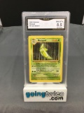 GMA Graded 2000 Pokemon Base Set 2 #81 METAPOD Trading Card - NM-MT+ 8.5