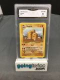 GMA Graded 1999 Pokemon Base Set #19 DUGTRIO Rare Trading Card - EX-NM 6