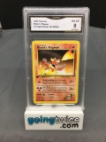 GMA Graded 2000 Pokemon 1st Edition Gym Heroes #37 BLAINE'S MAGMAR Trading Card - NM-MT 8