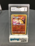 GMA Graded 2018 Pokemon Lost Thunder #42 TYPHLOSION Reverse Holofoil Trading Card - MINT 9