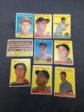 9 Card Lot of Vintage 1958 Topps Baseball Cards from Estate Collection