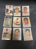 9 Card Lot of Vintage 1957 Topps Baseball Cards from Estate Collection