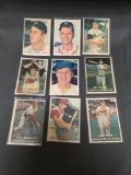 9 Card Lot of Vintage 1957 Topps Baseball Cards from Estate Collection