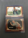 2 Card Lot of Vintage 1955 Bowman Baseball Cards - BOBBY THOMSON and HAL NARAGON