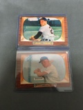 2 Card Lot of Vintage 1955 Bowman Baseball Cards - SANDALIO CONSUEGRA and ROCKY BRIDGES