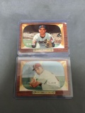 2 Card Lot of Vintage 1955 Bowman Baseball Cards - HANK MAJESKI and GRAN HAMNER