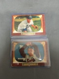 2 Card Lot of Vintage 1955 Bowman Baseball Cards - TOM MORGAN and DON JOHNSON