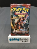 Factory Sealed Pokemon Sun & Moon CRIMSON INVASION 10 Card Booster Pack