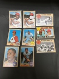 9 Card Lot of 1968 Topps Vintage Baseball Cards from Huge Collection