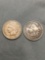 2 Count Lot of United States Indian Head Penny Cent Coins from Estate - 1904 & 1896