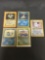 5 Card Lot of Vintage Pokemon Holofoil Rare Pokemon Cards from Huge Collection