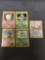 5 Card Lot of Vintage Pokemon Holofoil Rare Pokemon Cards from Huge Collection