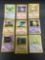 9 Card Lot of Vintage Base Set Shadowless Pokemon Card from Childhood Collection